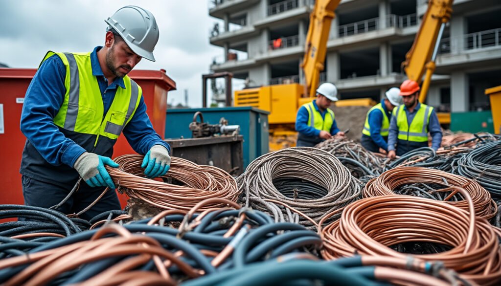 découvrez notre démarche responsable pour le recyclage des vieux câbles et du cuivre sur nos chantiers, alliant efficacité et respect de l'environnement.