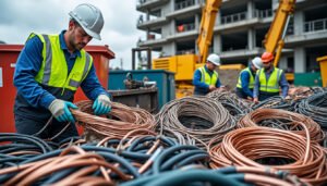 Comment nous gérons le recyclage des vieux câbles et du cuivre sur nos chantiers ?